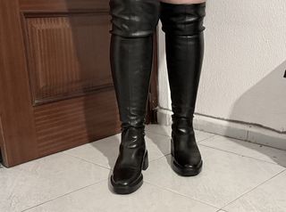 Botas Zara Mujer Talla 40 Negras