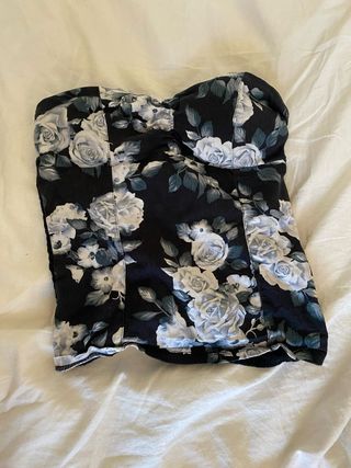 Top floral negro