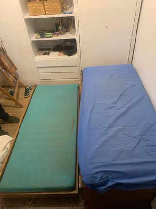 Cama nido madera maciza 190x90, colchon 190x80