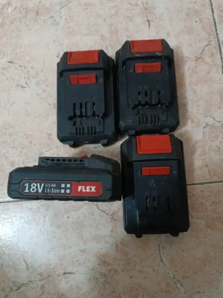 4 Baterías Flex 18V Li-Ion 2.5 Ah