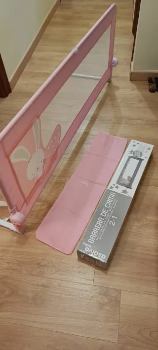 Barrera de Cama Infantil Rosa 150cm