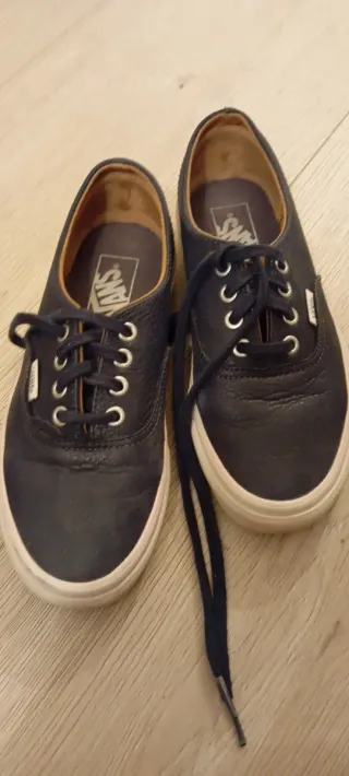 Zapatillas Vans Negras Piel