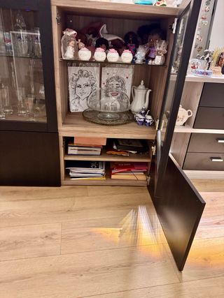 Vitrina Estantería Ikea Marrón/Cristal