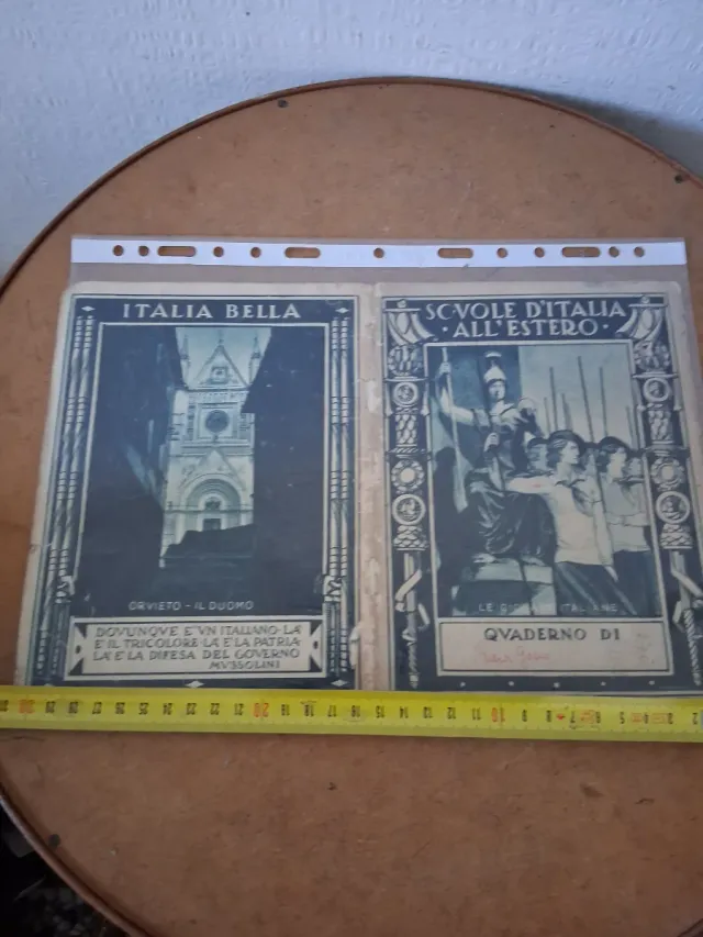 Pagina copertina fascismo Mussolini Italia Bella