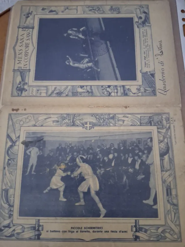 Pagina copertina fascismo Mussolini Italia Bella