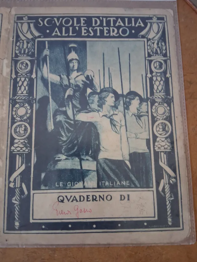 Pagina copertina fascismo Mussolini Italia Bella