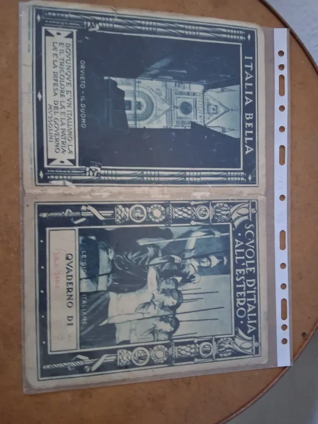 Pagina copertina fascismo Mussolini Italia Bella