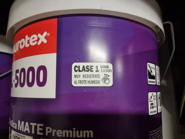 3 Botes Pintura Eurotex L-5000 Blanco Mate