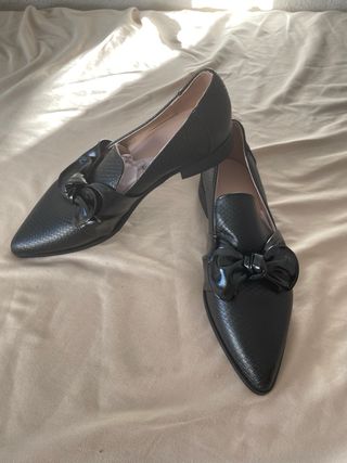 Bailarinas negras lazo talla 40