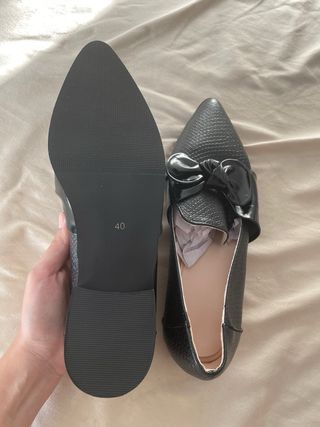 Bailarinas negras lazo talla 40