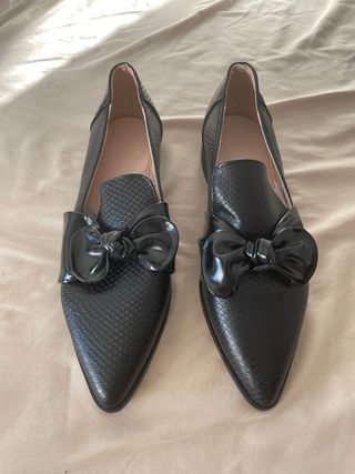 Bailarinas negras lazo talla 40