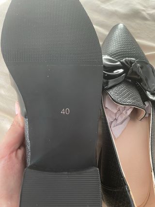 Bailarinas negras lazo talla 40