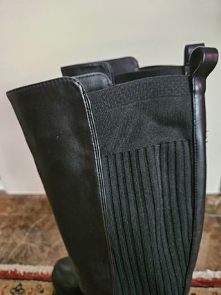 Botas altas mujer negras tacón plataforma