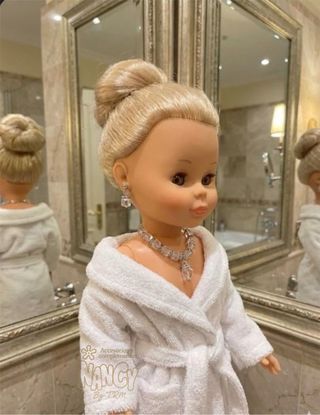 Gargantilla y pendientes Nancy plateados