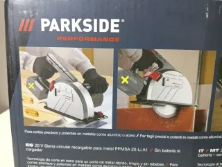 Sierra Circular Parkside 20V para Metal