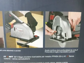Sierra Circular Parkside 20V para Metal
