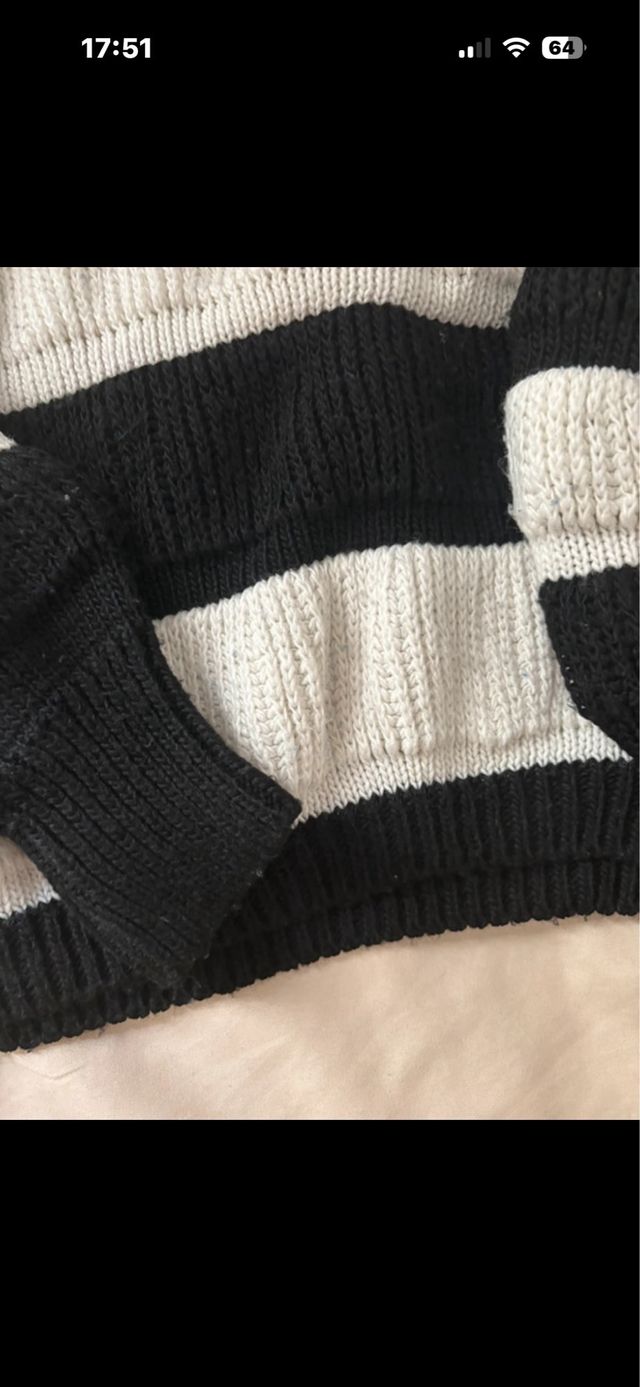 Jersey de cuello alto a rayas