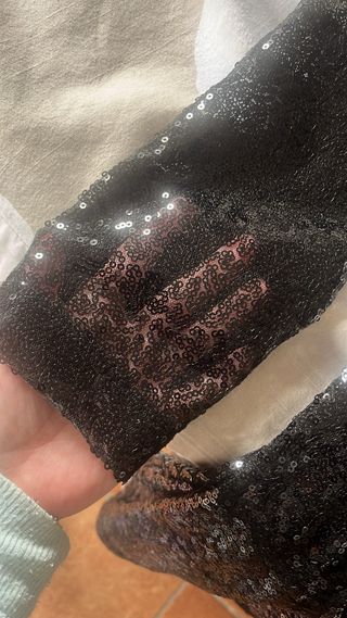 Vestido de fiesta/ fin de año negro de lentejuelas