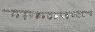 Pulsera Plata con Dijes Variados