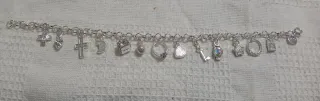 Pulsera Plata con Dijes Variados