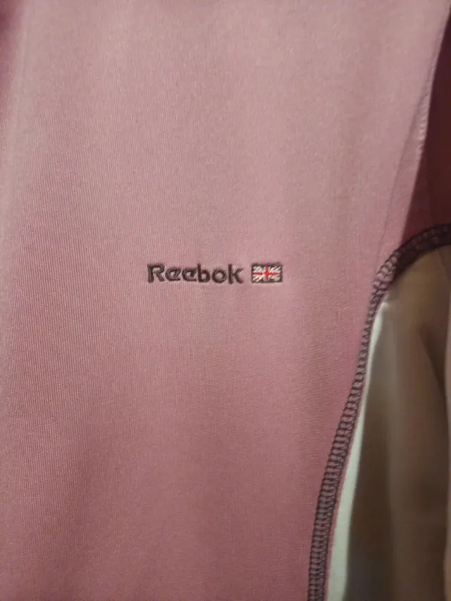 Chaqueta Reebok Rosa y Blanca Talla S