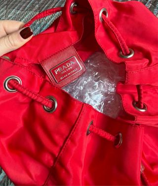 Zaino Prada Rosso Nylon vintage borsa zainetto