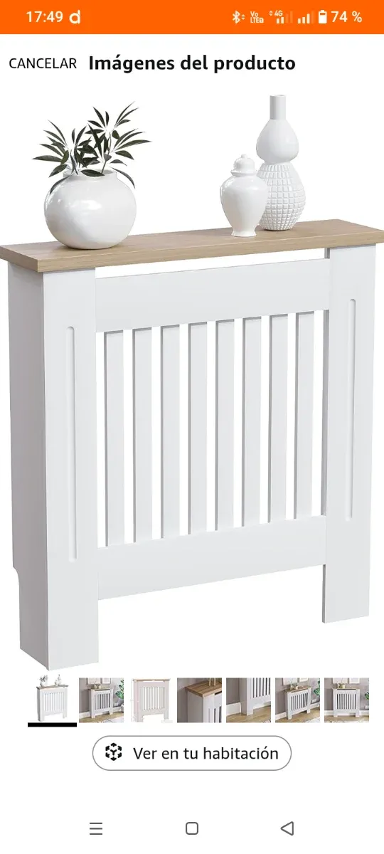 Copertura radiatore in legno bicolore