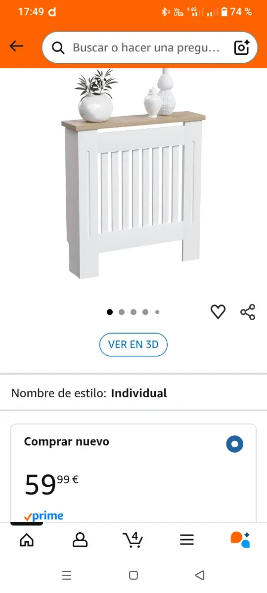 Copertura radiatore in legno bicolore