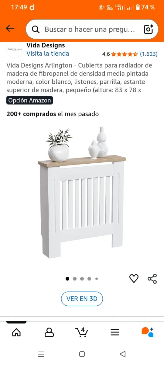 Copertura radiatore in legno bicolore