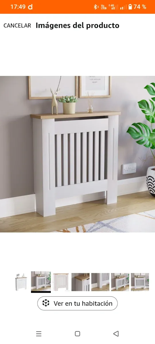 Copertura radiatore in legno bicolore