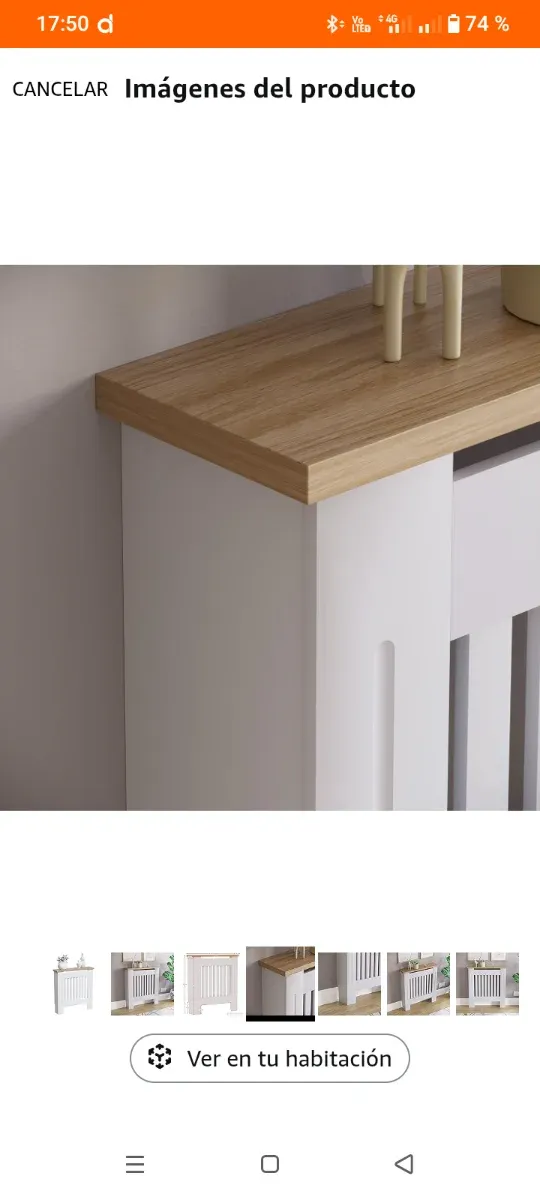 Copertura radiatore in legno bicolore