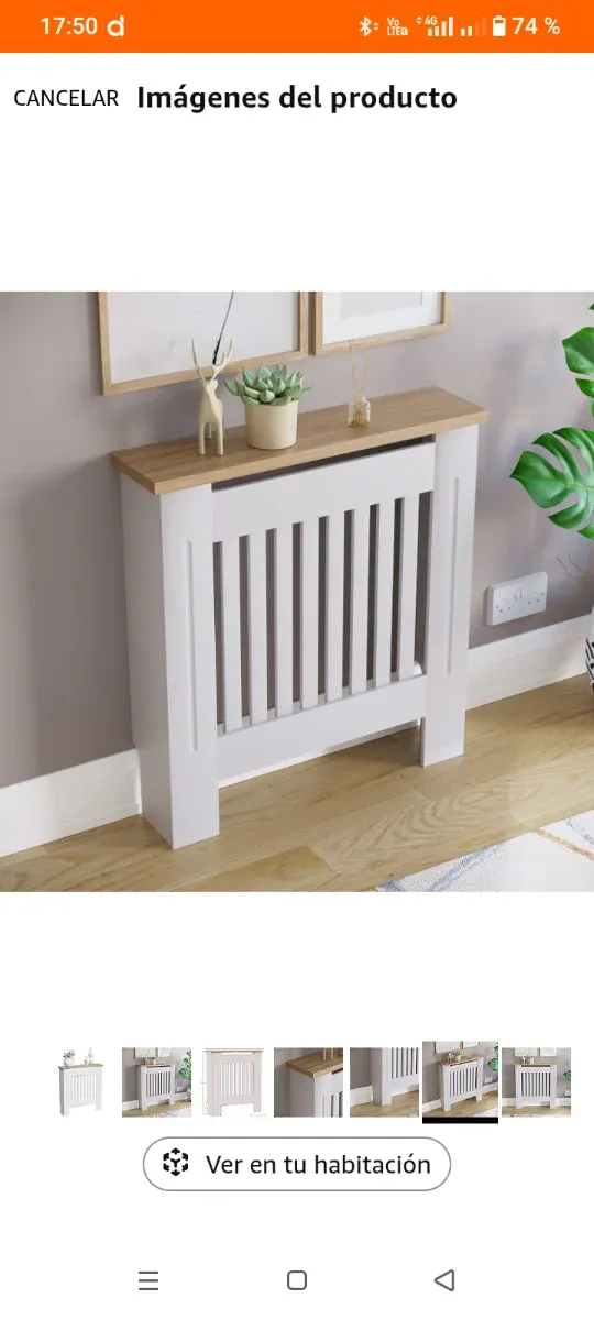 Copertura radiatore in legno bicolore