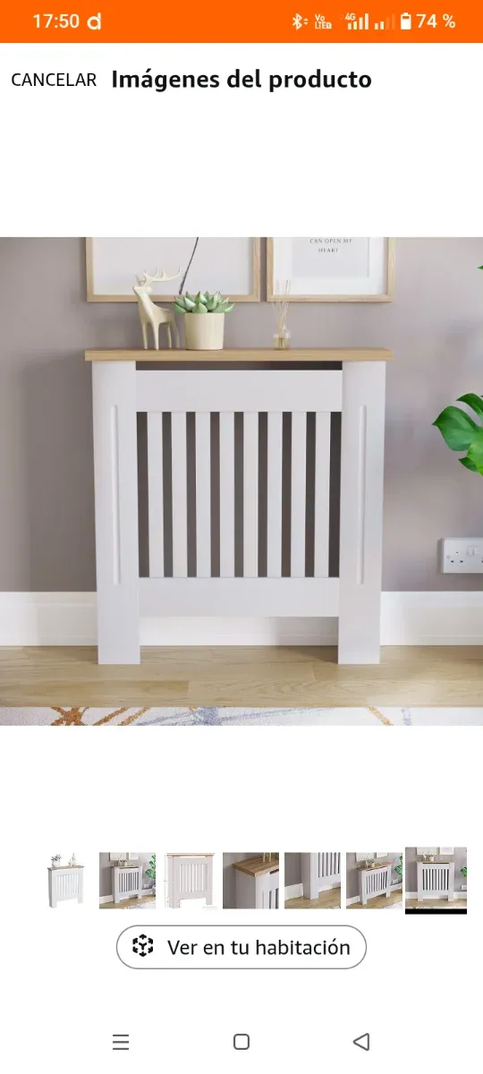 Copertura radiatore in legno bicolore