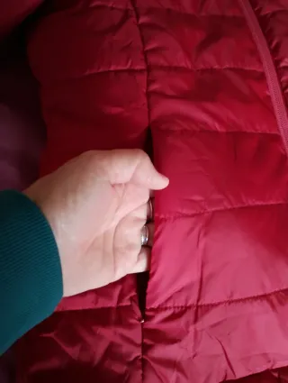 Cazadora acolchada fina roja/granate