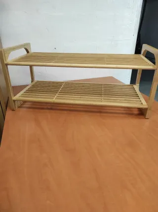 Zapatero Bambú 2 Estantes Nuevo