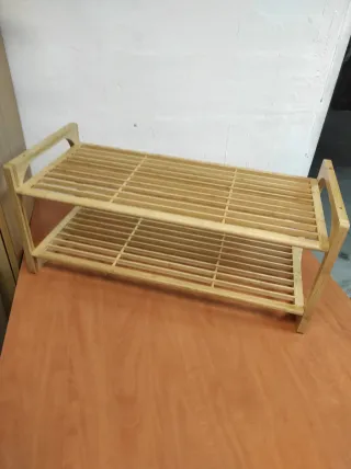 Zapatero Bambú 2 Estantes Nuevo