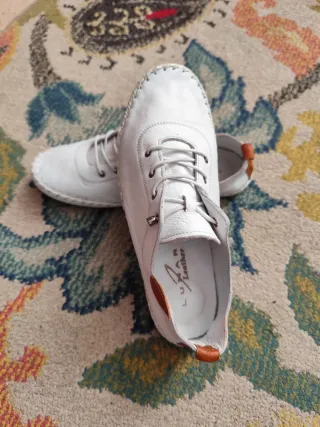 Zapatillas Lunar Leather Piel Blanca Talla 38