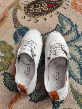 Zapatillas Lunar Leather Piel Blanca Talla 38