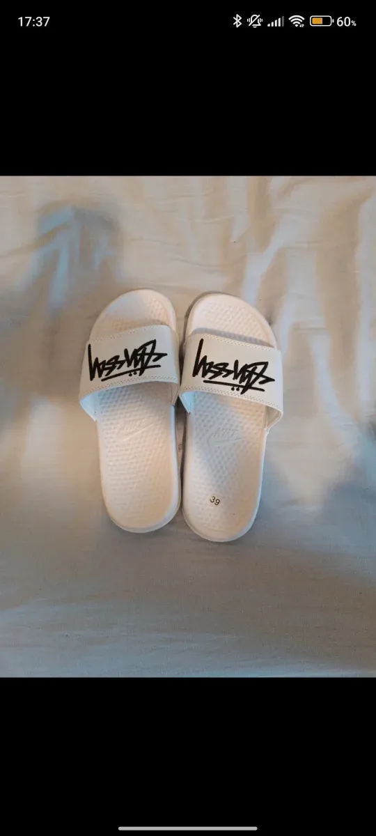 Chanclas Stussy Blancas Talla 39