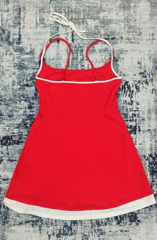 Vestido Rojo con Ribete Blanco Urban Classics