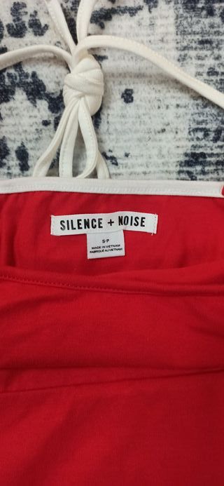 Vestido Rojo con Ribete Blanco Urban Classics