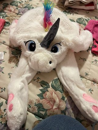 Cappello unicorno bianco e rosa