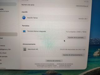 MACBOOK AIR M1 16 GB RAM 256 SSD
