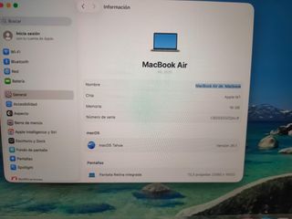 MACBOOK AIR M1 16 GB RAM 256 SSD