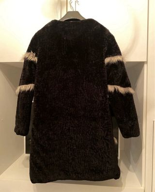 Pelliccia sintetica nera taglia S