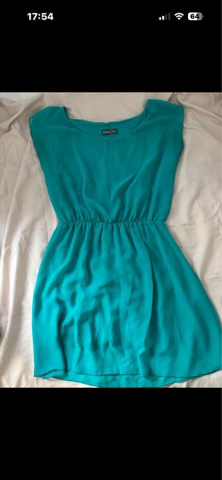 Vestido verde azulado