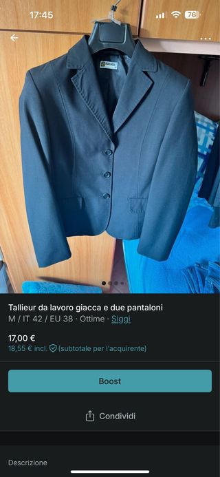 Completo da lavoro giacca e pantaloni