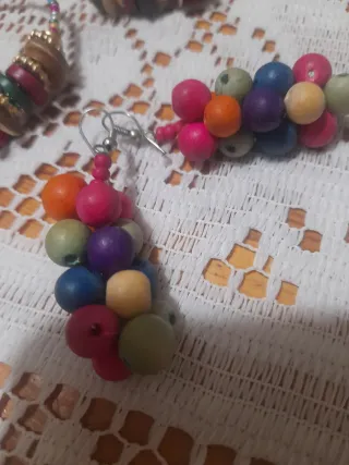 2 paia orecchini etnici multicolor