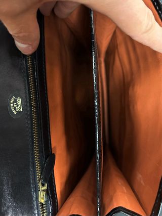 Borsa Gucci Coccodrillo Nera Oro