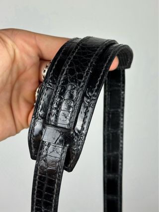 Borsa Gucci Coccodrillo Nera Oro